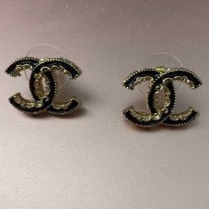 Black Chanel Earrings